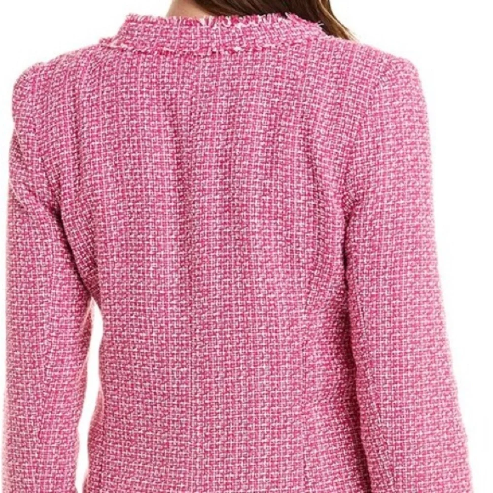 Nanette Lepore Pink Tweed Jacket - Picture 2 of 6